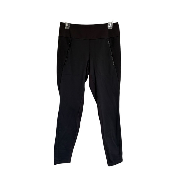 Athleta Medium Black Peak Hybrid Fleece‎ Athletic Tights Leggings Nylon blend - Picture 7 of 11